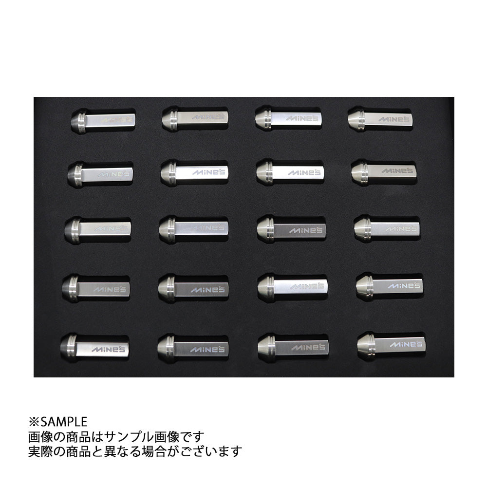MINE'S マインズ チタン ホイールナット 50mm M12 x 1.25P 20個セット スカイライン GT-R BNR32/BCNR33/BNR34 ##875131001