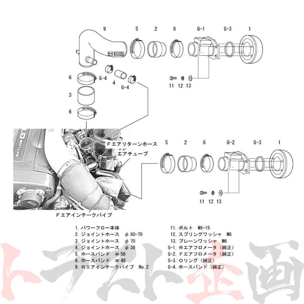 HKS エアクリ レーシング サクション スカイライン GT-R BCNR33/BNR34 #213121290 - トラスト企画