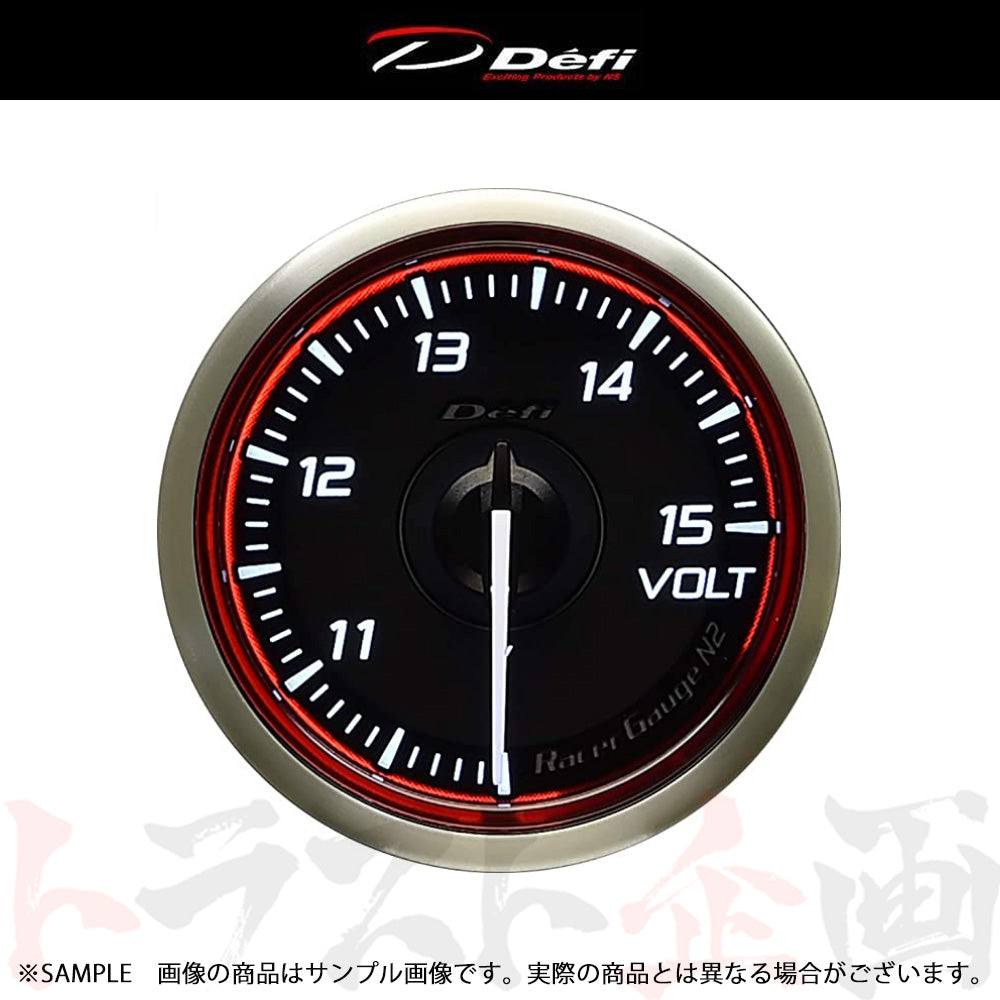 Defi デフィ Racer Gauge レーサーゲージ N2 52φ 電圧計/ボルトメーター 10V〜15V レッド DF16503  ##591161116