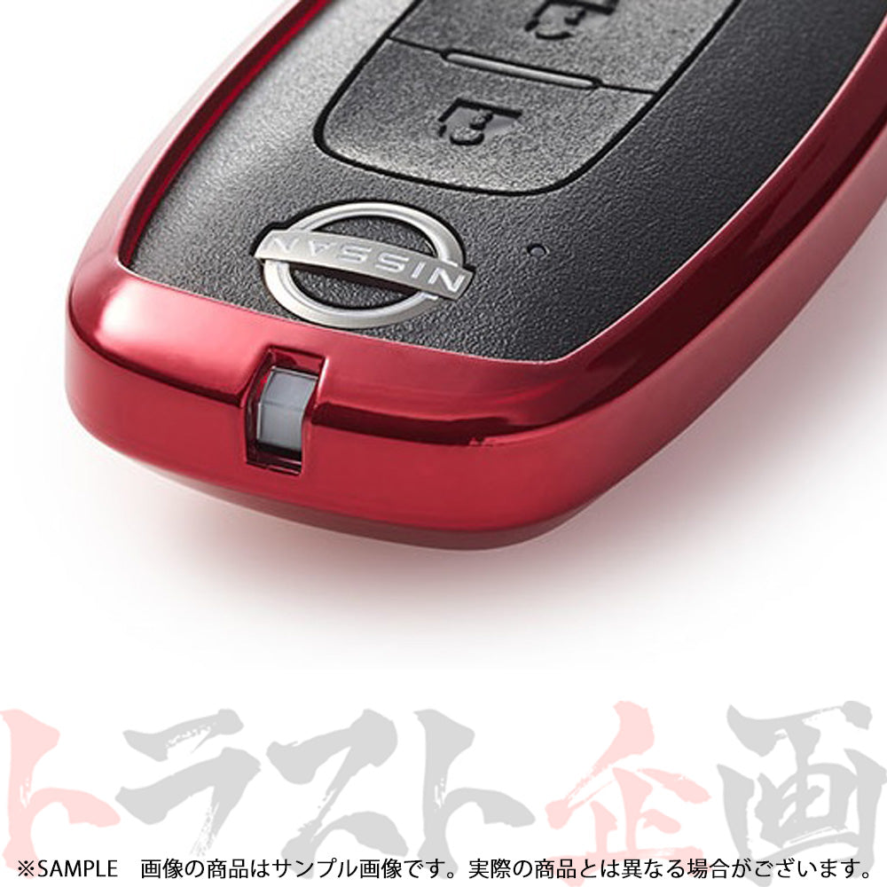 ◆ 日産 インテリジェントキーケース(シリコンカバータイプ)レッドクローム KWA10-00PR0 ##663191775 - トラスト企画