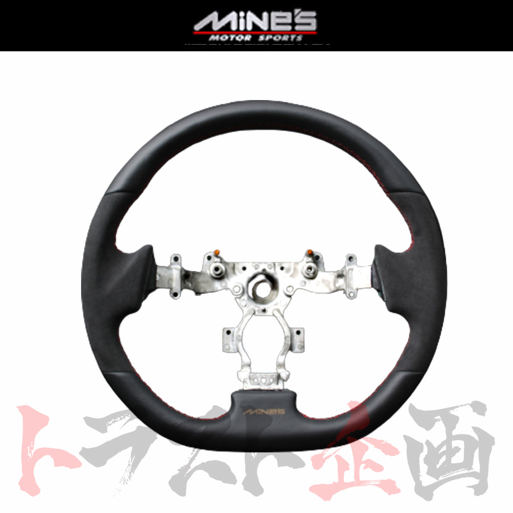 MINE'S レザーステアリング D型 レッドステッチ GT-R R35 ##875111033