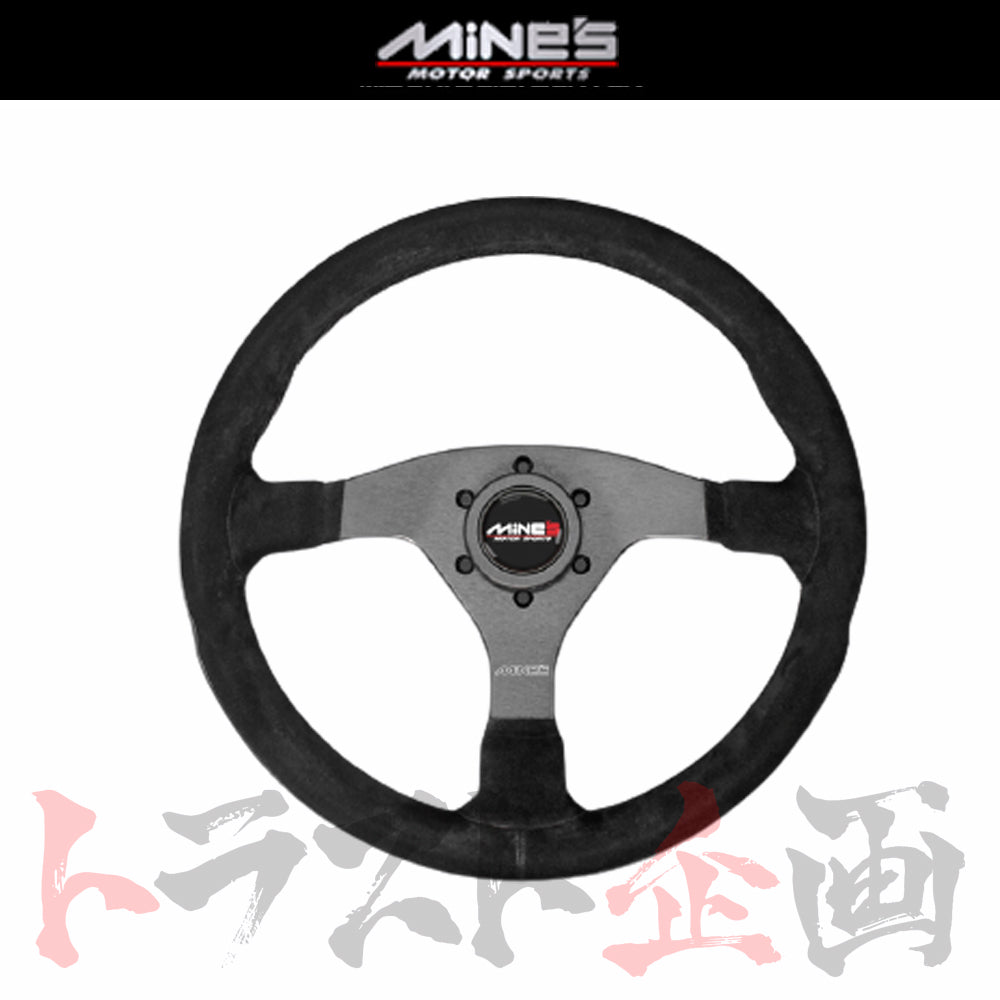 MINE'S R-S バックスキンステアリング 丸型 汎用 350Φ ##875111038