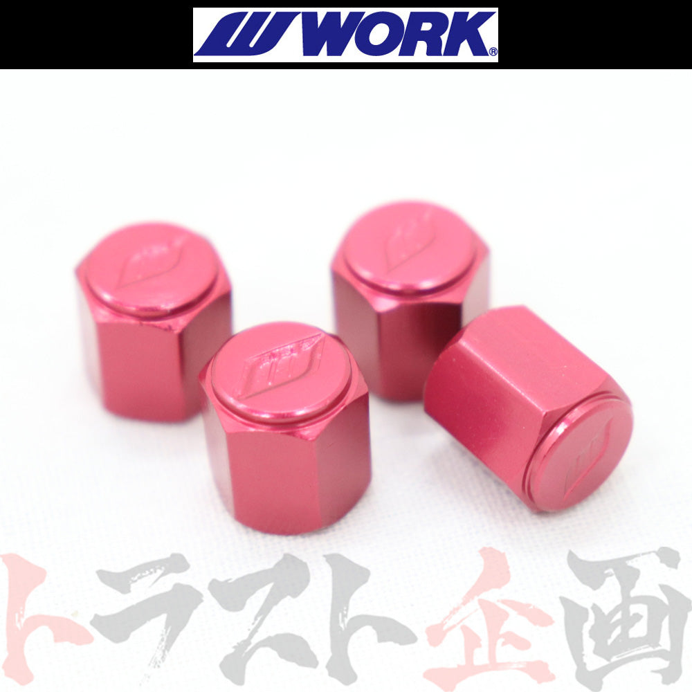 ◆ WORK ワーク エア バルブ キャップ レッド 赤 #979131057 - トラスト企画