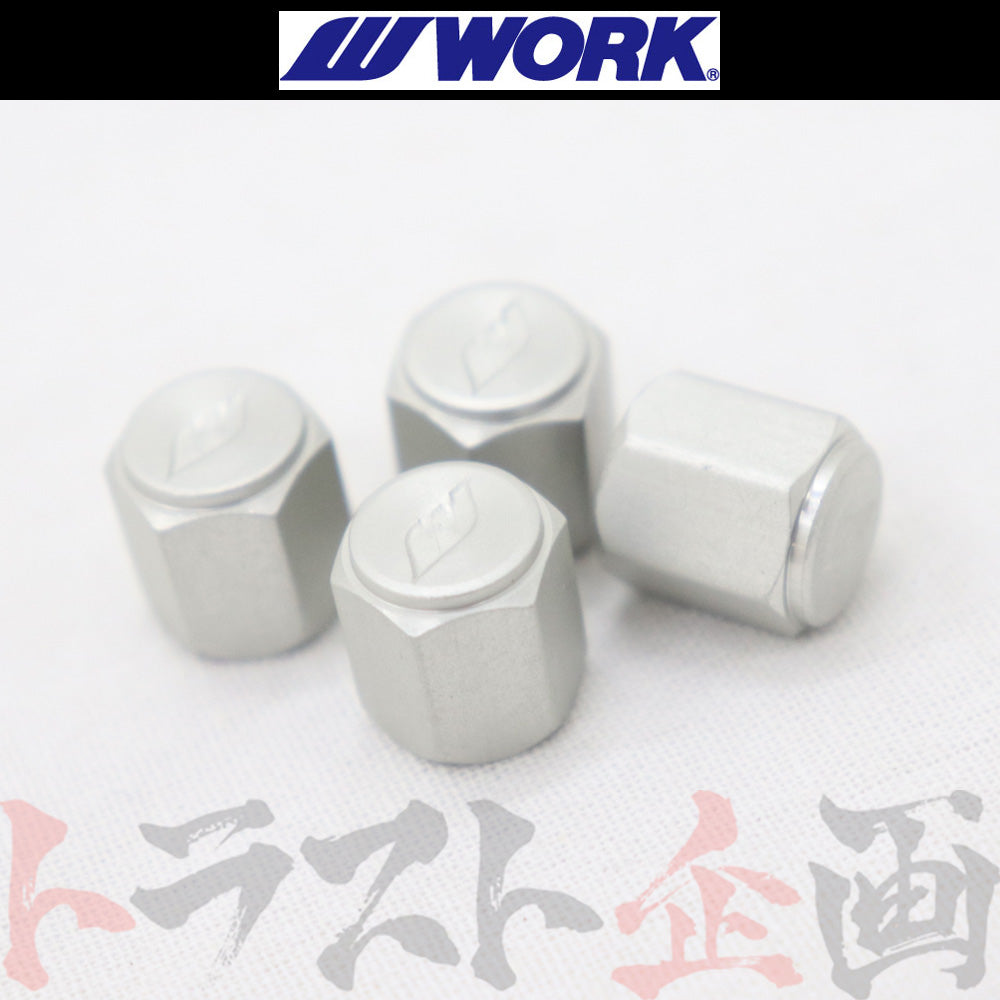 ◆ WORK ワーク エア バルブ キャップ シルバー 銀 #979131063 - トラスト企画