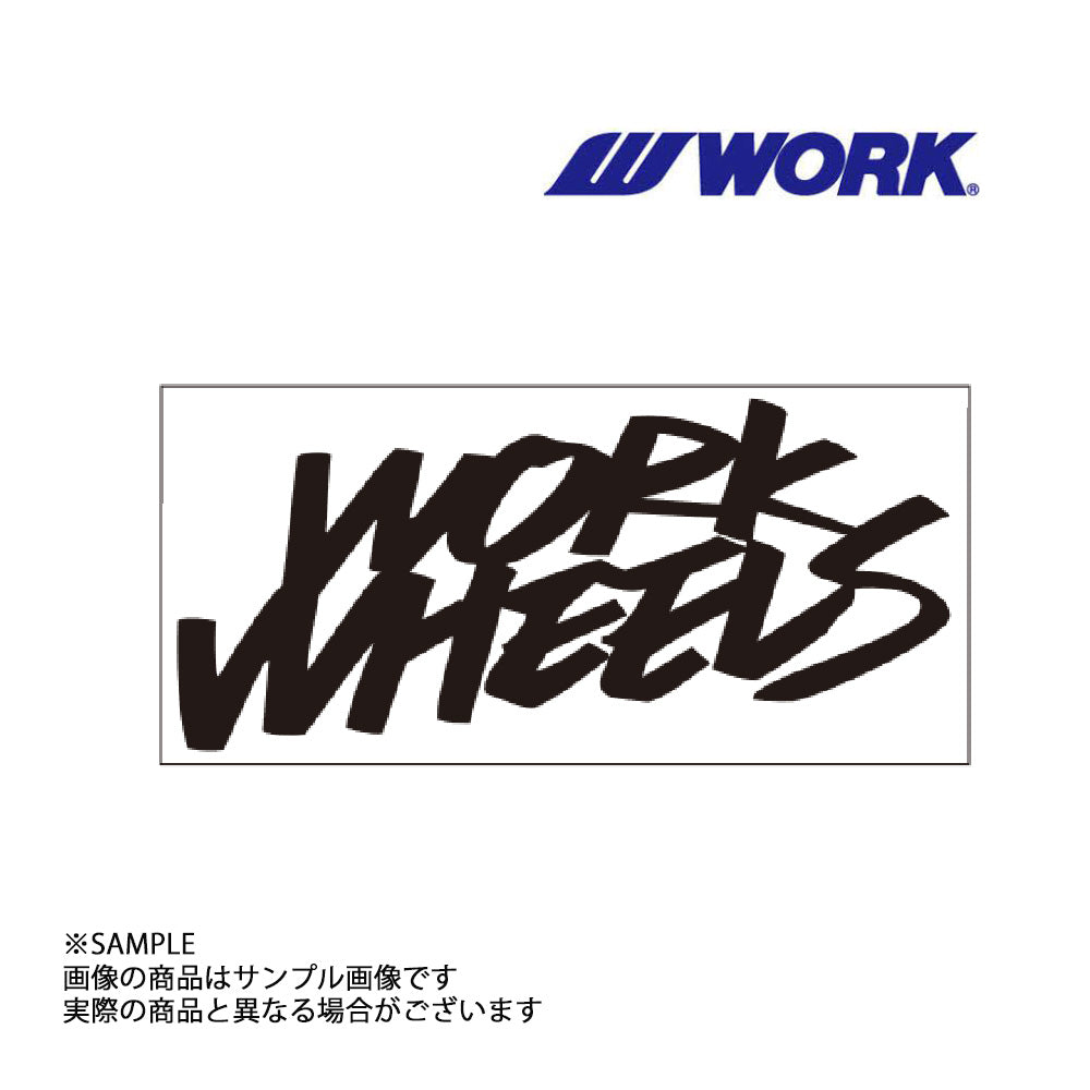 ◆ WORK ワーク WHEELS ステッカー 2LINE ブラック 黒 200mm ##979191136 - トラスト企画