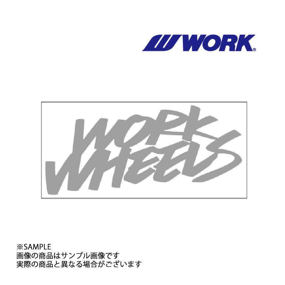 ◆ WORK ワーク WHEELS ステッカー 2LINE シルバー 銀 120mm ##979191144 - トラスト企画