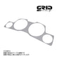 GRID RACING メーターパネルカバー（左トリップ型） シルバーメタリック スカイライン ER34/ENR34/HR34 ##337111007 - トラスト企画