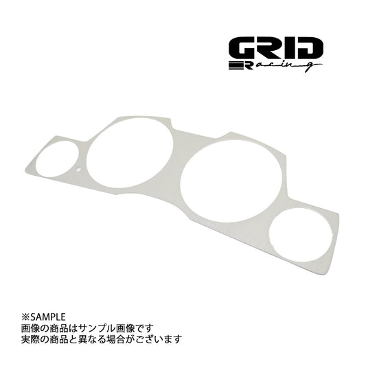 GRID RACING メーターパネルカバー（左トリップ型） チタニウムシルバー スカイライン ER34/ENR34/HR34 ##337111009 - トラスト企画