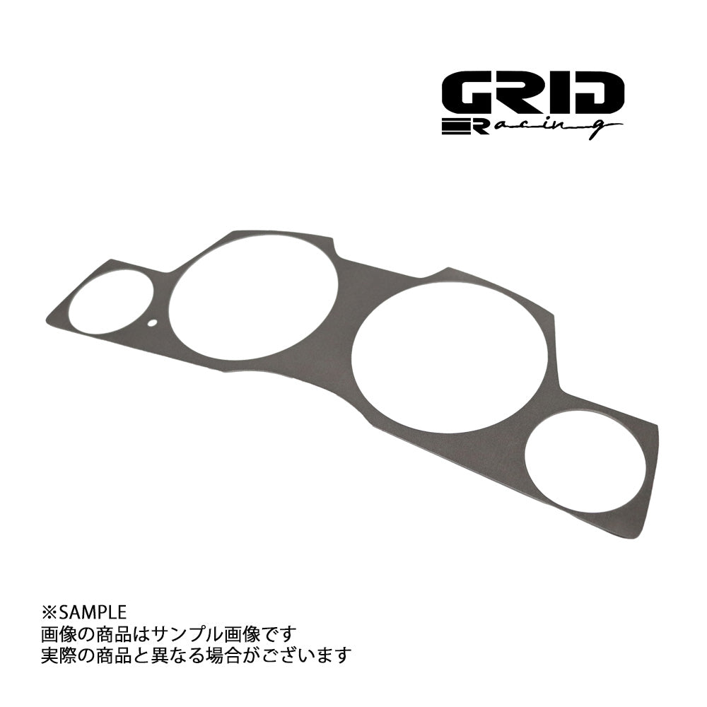 GRID RACING メーターパネルカバー（右トリップ型） グレーメタリック スカイライン GT-R BNR34 ##337111010 - トラスト企画