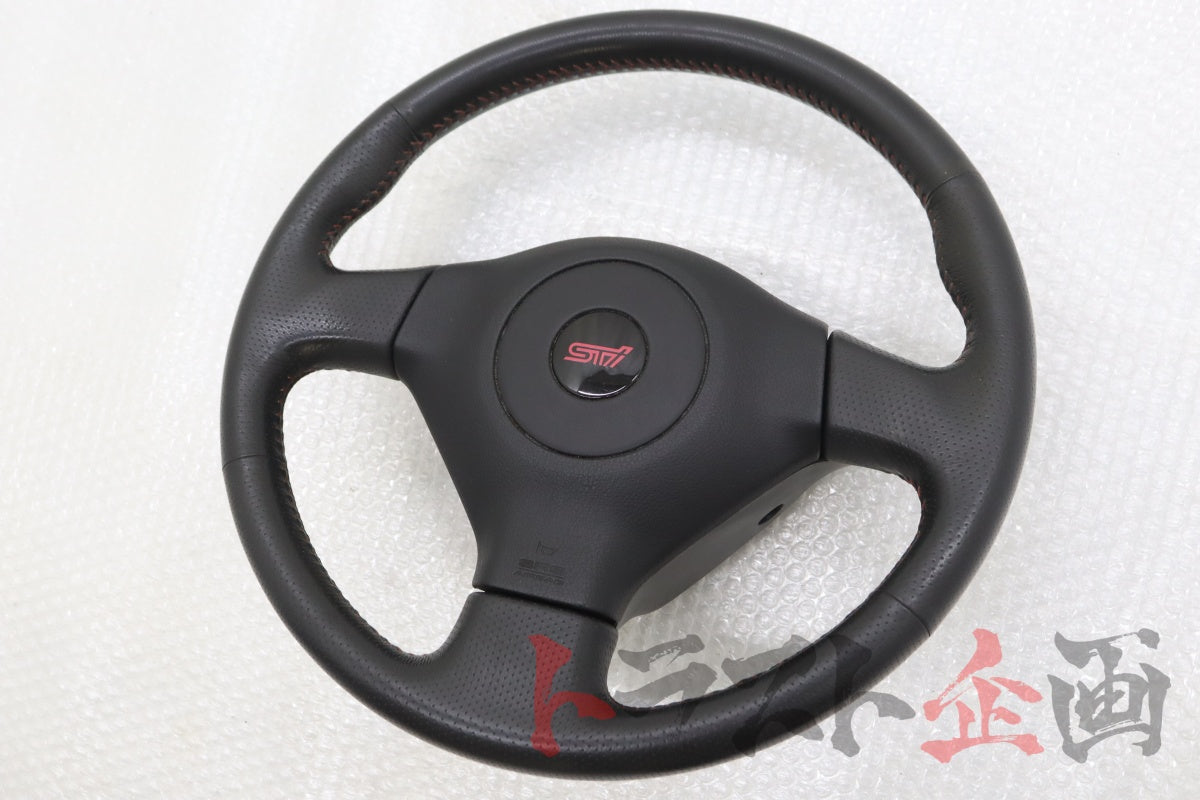 【中古】 純正 STI ステアリング インプレッサ F型 WRX STI GDB トラスト企画 U 1100968212
