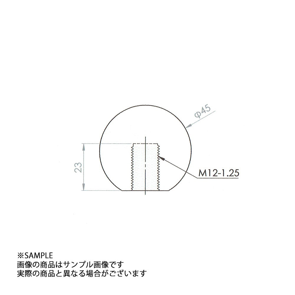 ARC シフトノブ 丸型 (φ45) 鏡面発色 M12 x 1.25 (段無し) 19002-AA031 ##140111052 - トラスト企画