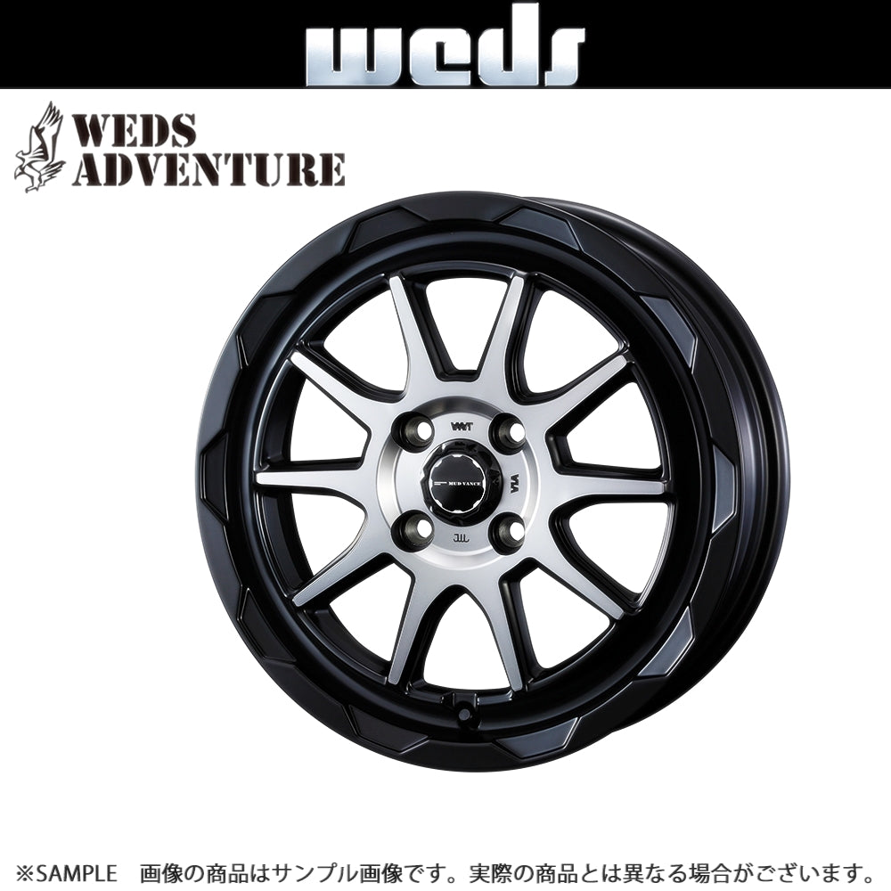 WEDS ウェッズ ADVENTURE MUD VANCE 06  16x6.0 40 4H/100  マットブラックポリッシュ ホイール 1本 39817 ##179132513 - トラスト企画