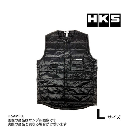 HKS ベスト Lサイズ 黒 ブラック MOTORSPORT PUFF VEST ##213192154 - トラスト企画