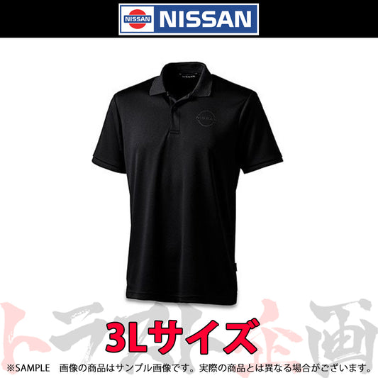 △ 日産 NISSAN ドライポロシャツ ブラック 3L KWA01-00PK9 【数量限定】 ##663191753 - トラスト企画