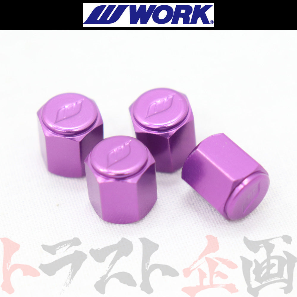 ◆ WORK ワーク エア バルブ キャップ パープル 紫 #979131059 - トラスト企画