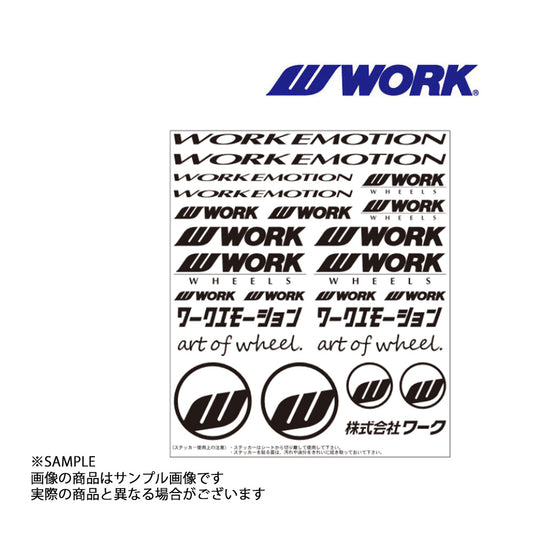 ◆ WORK ワーク  EMOTION アソートデカール ステッカー ブラック 黒 ##979191130 - トラスト企画