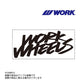 ◆ WORK ワーク  WHEELS ステッカー 2LINE ブラック 黒 150mm ##979191137 - トラスト企画