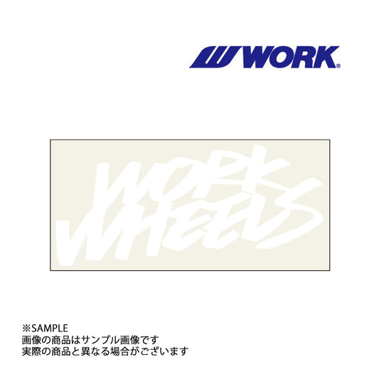 ◆ WORK ワーク  WHEELS ステッカー 2LINE ホワイト 白 120mm  ##979191141 - トラスト企画